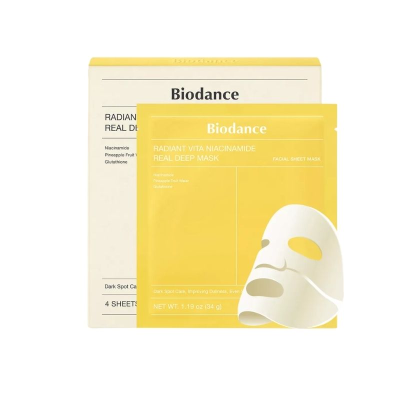 Biodance Radiant Vita Niacinamide Real Deep Mask 4 x 34g