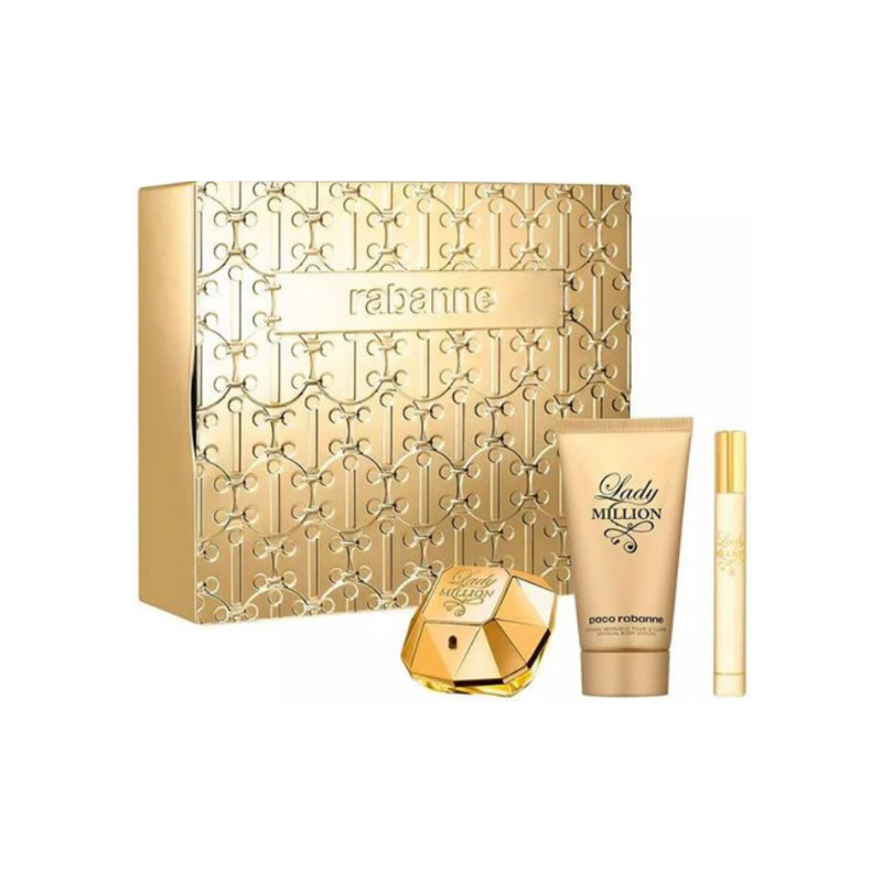 Paco Rabanne Lady Million 80ml 3pc Giftset