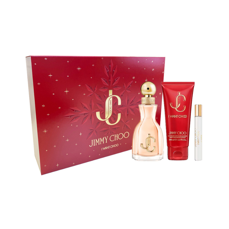 Jimmy Choo I Want Choo  100ml 3pc Gift Set 100ml Edp Spr, 100ml Body Lotion, 7.5ml Edp Spr