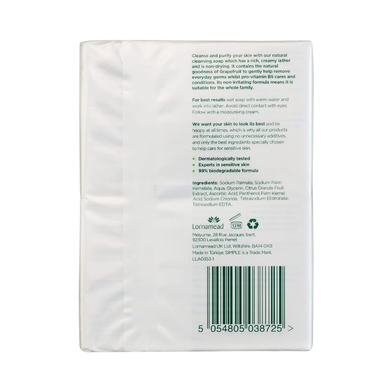 Simple Antibacterial Twin Pack Soap 100g
