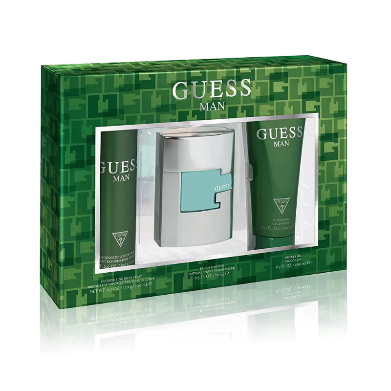 Guess Man Mens 75ml 3pc Giftset