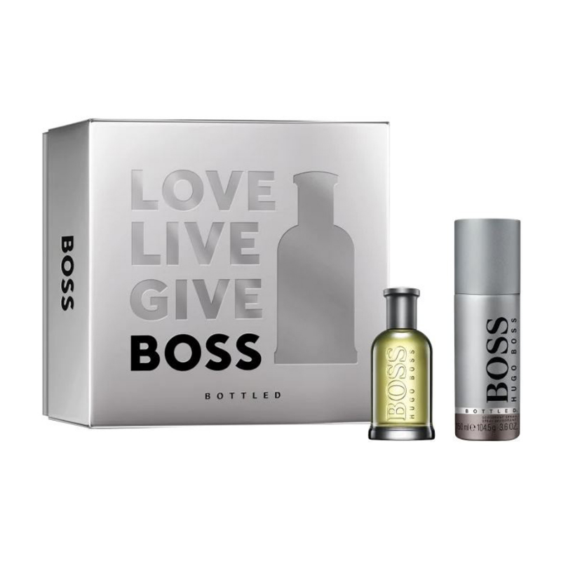 Hugo Boss Bottled (Grey) Mens 50ml 2pc Giftset